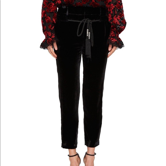 NWT THE KOOPLES Flowing Velvet Pants - Picture 1 of 8